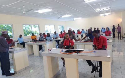 Der naturwissenschaftliche Klassenraum an der Oasis Academy ist fertig.