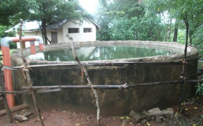 Defekter Wassertank wird instandgesetzt